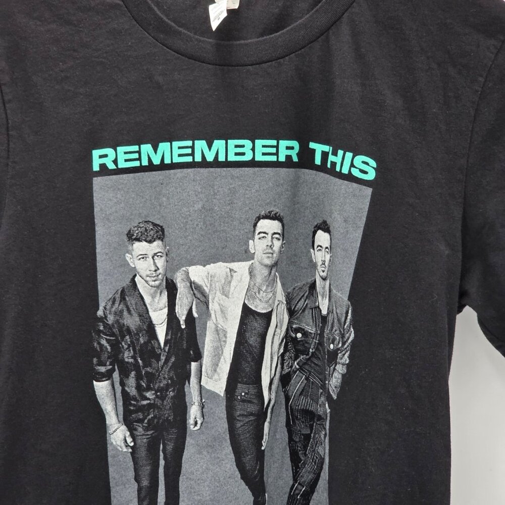 Jonas Brothers Remember This Tour 2021 Graphic Band Tee Bella Canvas Black M - Picture 9 of 12